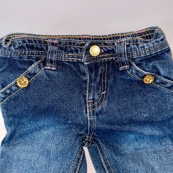 Baby phat jeans with embroidered cat and flowers size 3-6 months - Picture 3 of 10